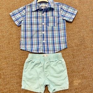 Kids Headquarters Boys 2-Piece Shorts Set Plaid